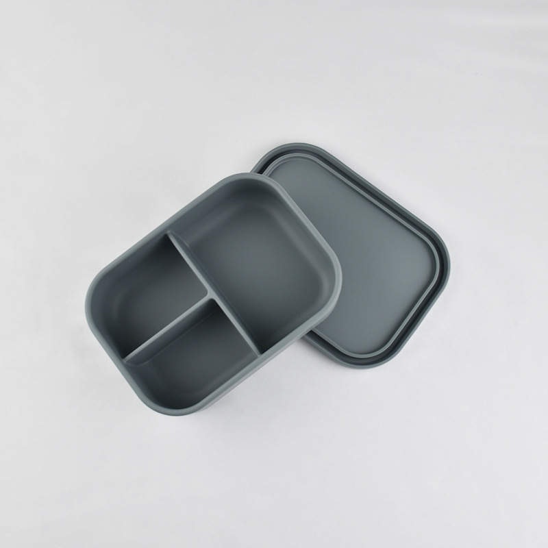 Matboks i silikon grå