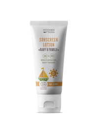 Wooden Spoon Organic Sunscreen Lotion Baby & Family SPF 30 – Invisible Zinc – 100 ml