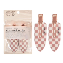 Recycled Plastic Xl Creaseless Clips 2pc Set -Terracotta / Kitsch