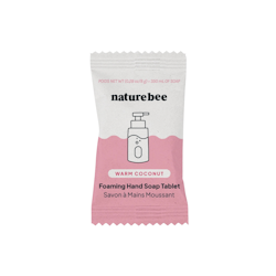 Skummende håndsåpe tablett - Warm coconut  / Nature Bee