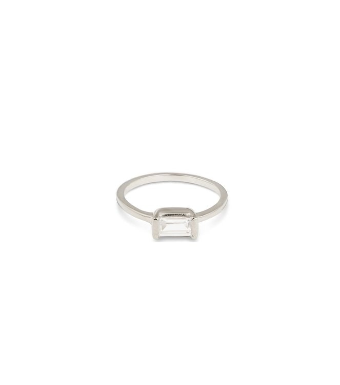 Tiny Baguette Ring Silver Syster P