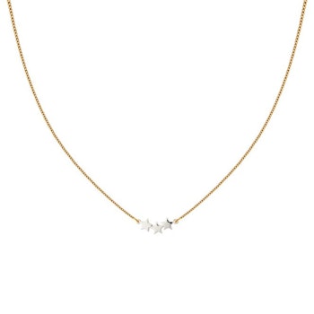 Snap Necklace Triple Star Plain Gold Syster P