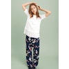 BrightonIW Pant Painted Flower Midnight InWear