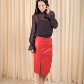 Beate Leather Skirt Red Just Female