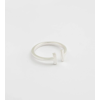 Strict Plain Bar Ring Silver Syster P