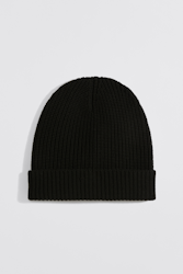 Merino Rib Hat Black Filippa K