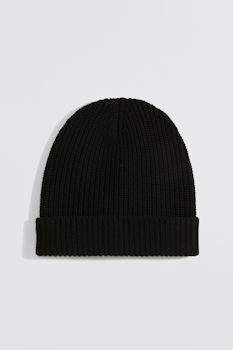 Merino Rib Hat Black Filippa K
