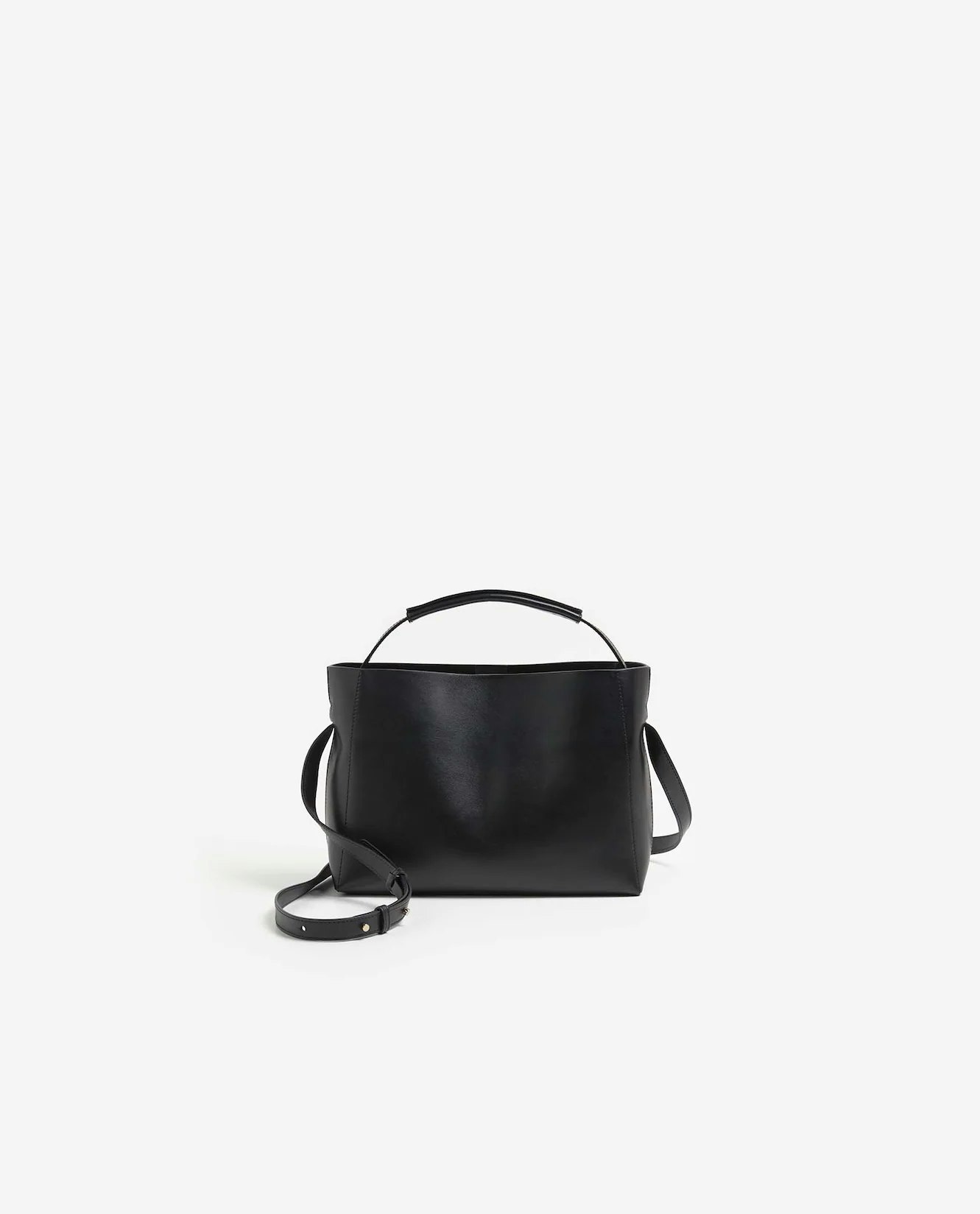 Hedda Mini Handbag Black Leather Flattered