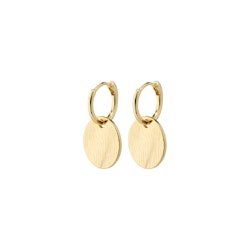 Love Coin Hoop Earrings Gold Pilgrim