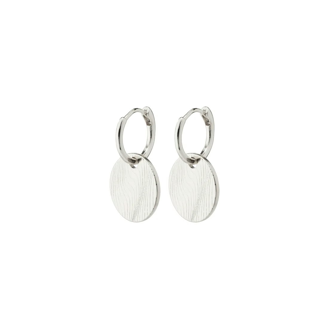 Love Coin Hoop Earrings Silver Pilgrim