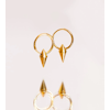 Harvey Single Spike Small Hoops Gold Syster P
