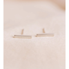 Strict Plain Bar Earrings Silver Syster P