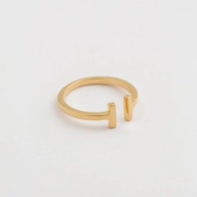 Strict Plain Bar Ring Gold Syster P