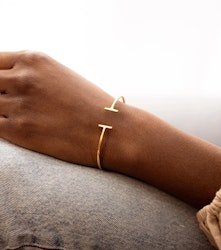Strict Plain Bangle Bars Gold Syster P