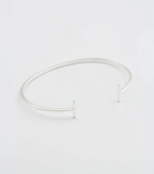 Strict Plain Bangle Bars Silver Syster P