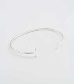 Strict Plain Bangle Bars Silver Syster P