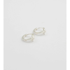 North Star Hoop Earrings Silver Syster P