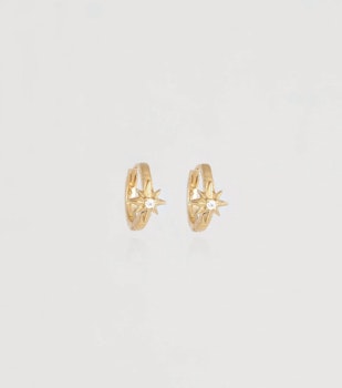 North Star Hoop Earrings Gold Syster P