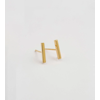 Strict Plain Bar Earrings Gold