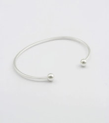 Strict Plain Bangle Ball Silver Syster P