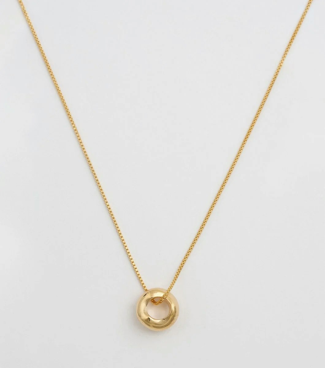 Bolded Wavy Necklace Shiny Gold Syster P