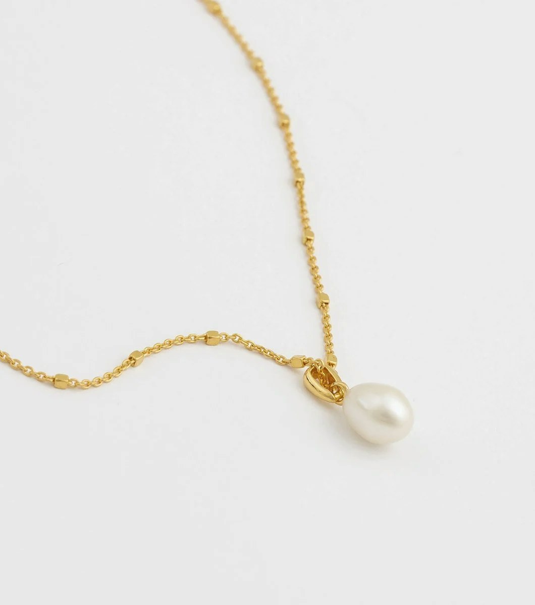 Treasure Single Pearl Necklace Gold Syster P