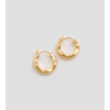 Bolded Wavy Earrings Shiny Gold Syster P