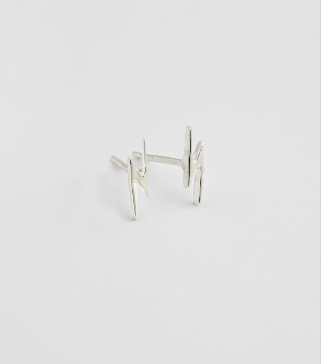 Snap Earrings Flash Silver Syster P