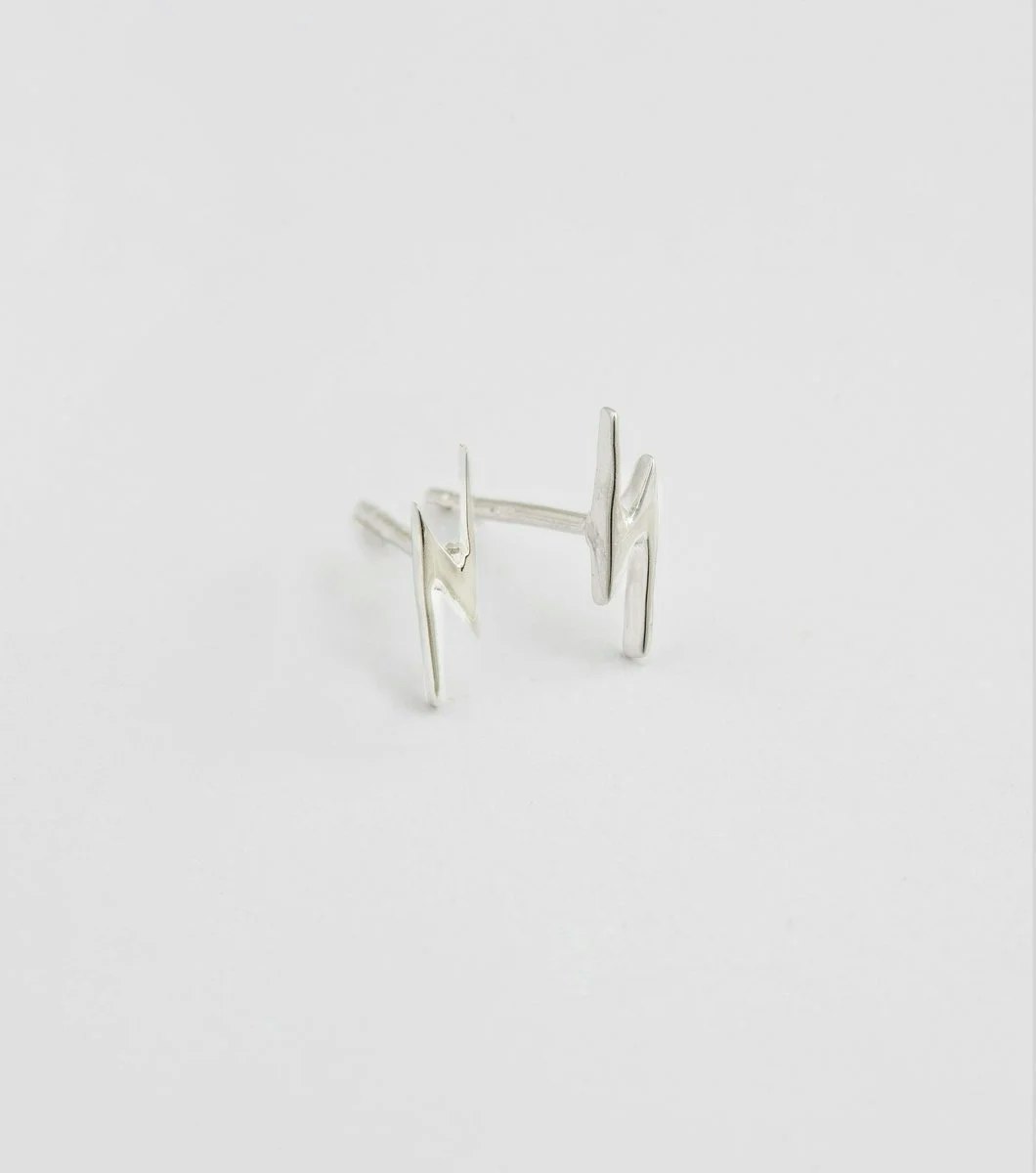 Snap Earrings Flash Silver Syster P