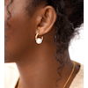 Pearly Small Hoops Gold Syster P