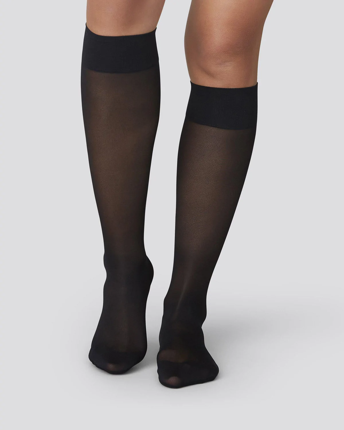 Bea Support Knee Highs Black Swedish Stockings