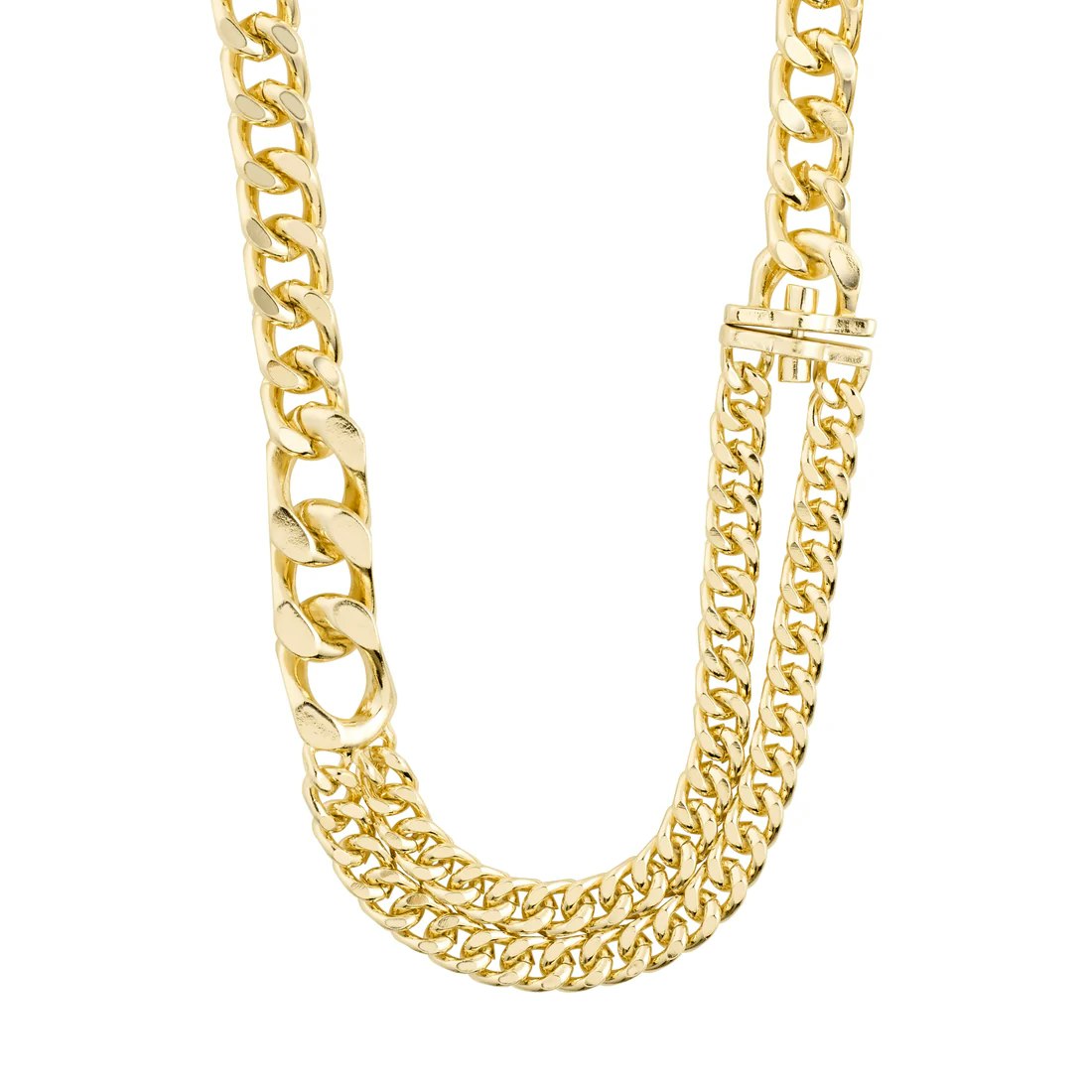 Friends Chunky Curb Chain Necklace Gold Pilgrim