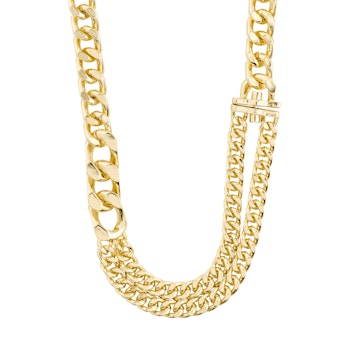 Friends Chunky Curb Chain Necklace Gold Pilgrim