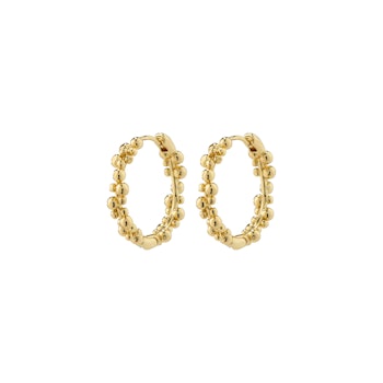 Solidarity Medium Bubbles Hoop Earrings Guld Pilgrim