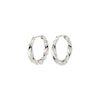 Taffy Large Swirl Hoop Earrings Silver Pilgrim