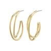 Angelica Graphic Hoop Earrings Guld Pilgrim