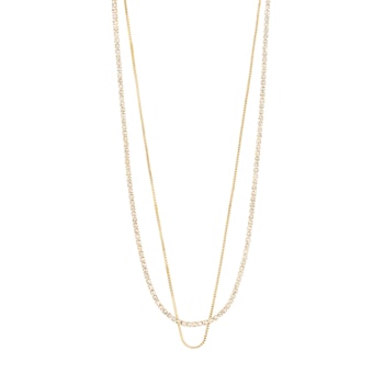 Mille Crystal Necklace 2-in-1 Gold Pilgrim