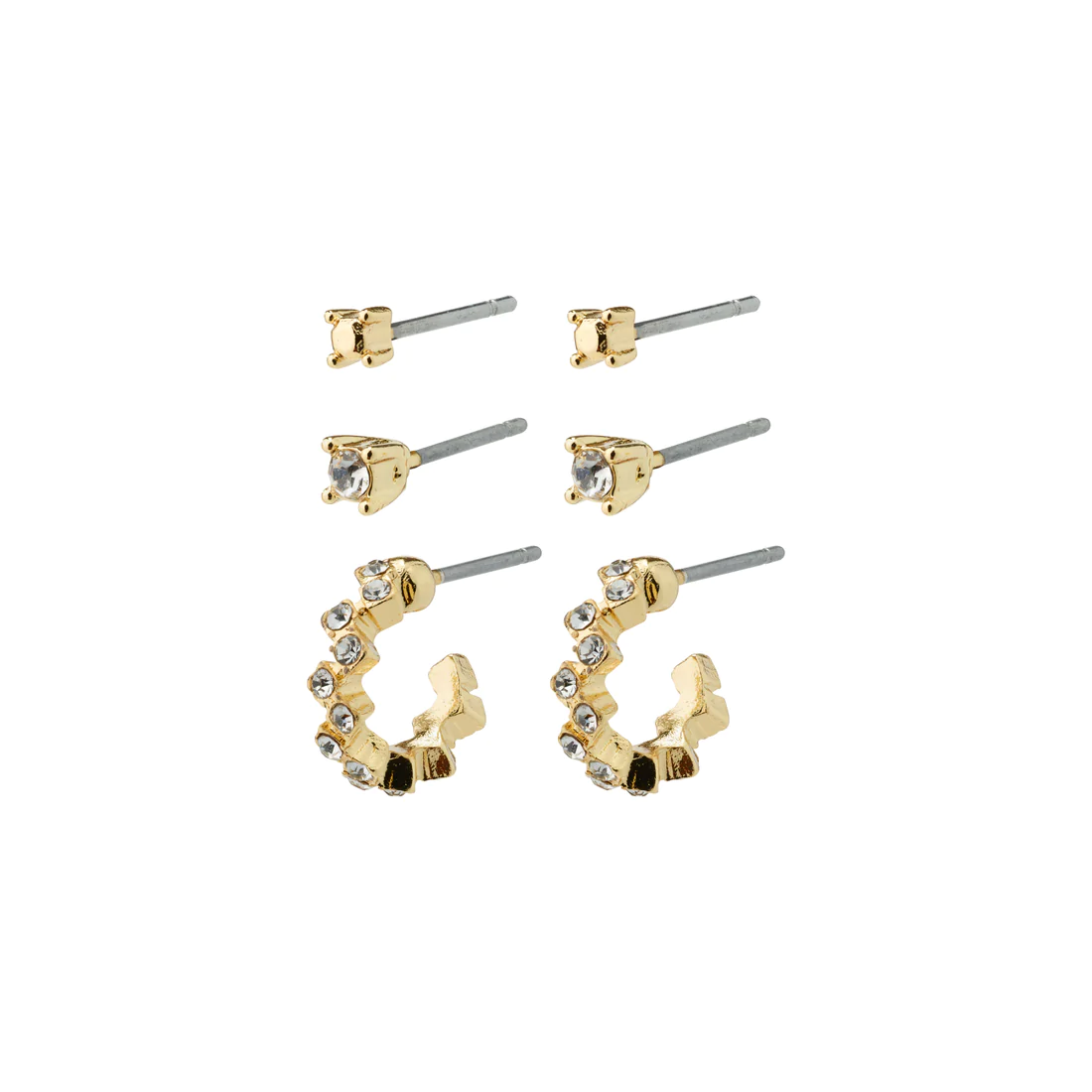 Marie Giftset Crystal Earrings Gold Pilgrim