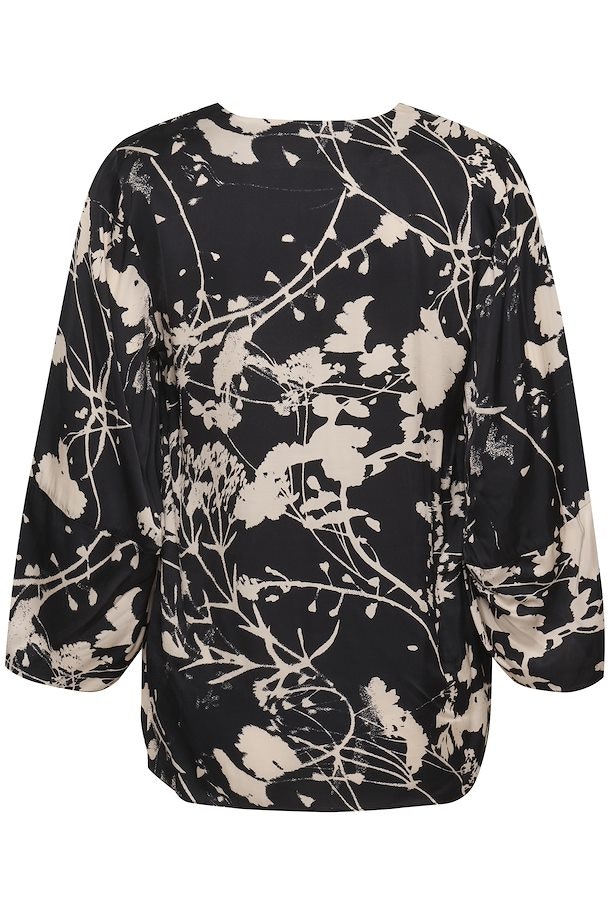 SelimaIW Blouse Black Flower InWear