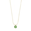 Callie Crystal Pendant Necklace Green/Gold Pilgrim