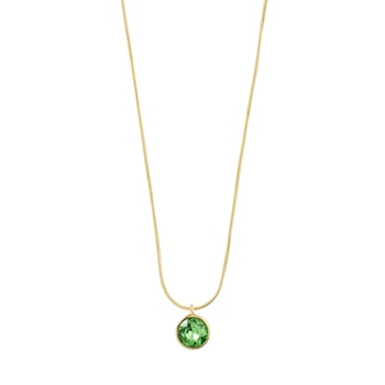 Callie Crystal Pendant Necklace Green/Gold Pilgrim