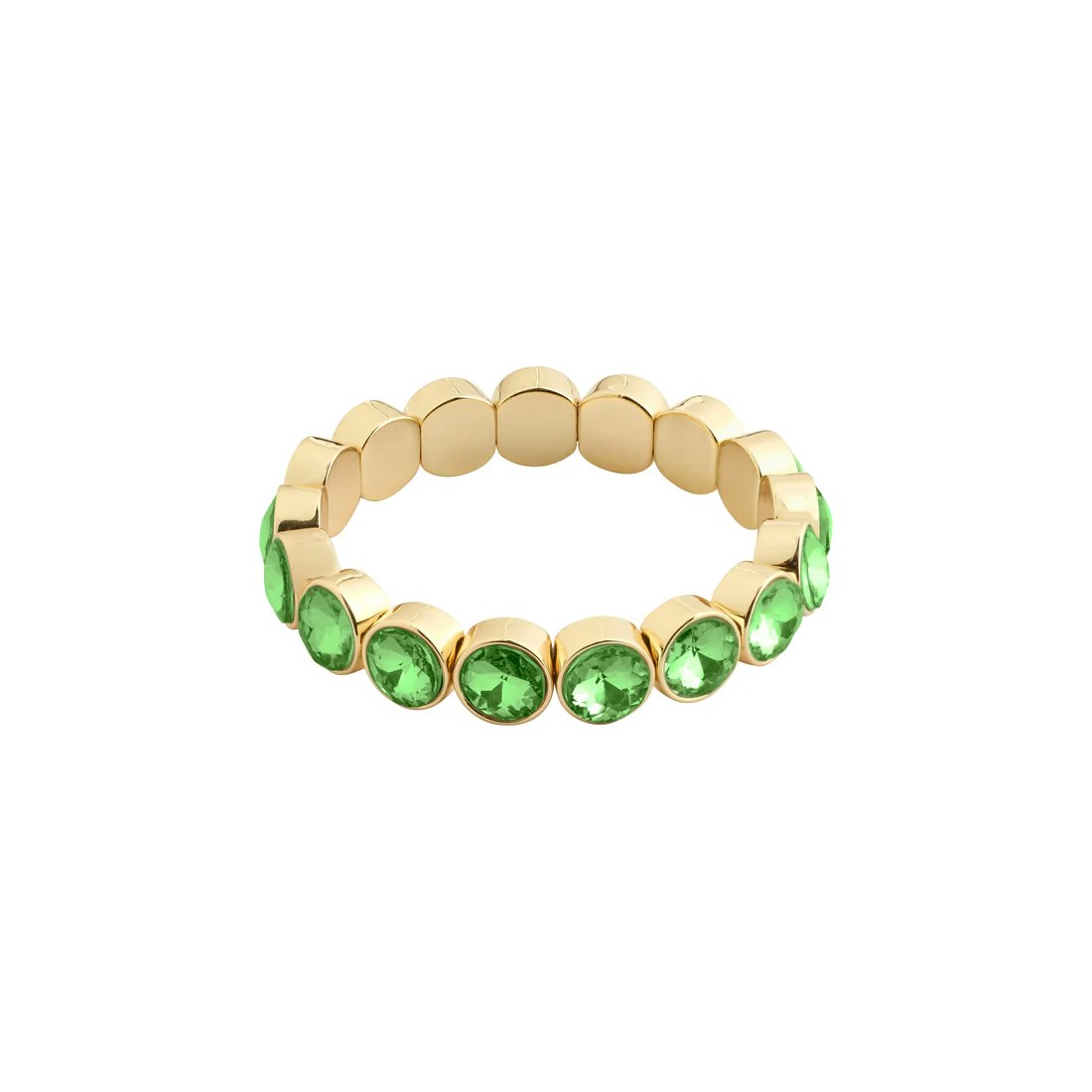 Callie Crystal Bracelet Green/Gold Pilgrim