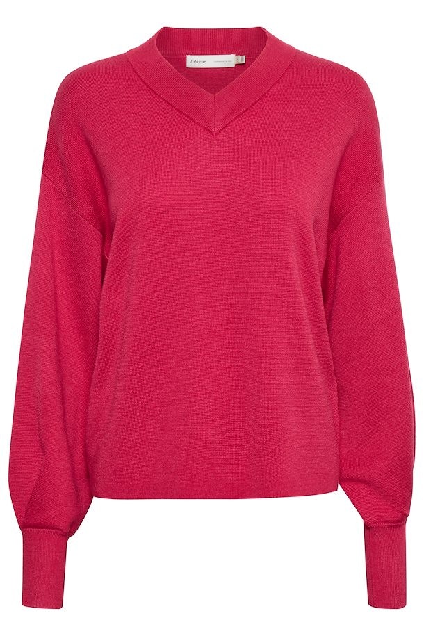 WanettaIW V-Neck Pullover Pink Love InWear