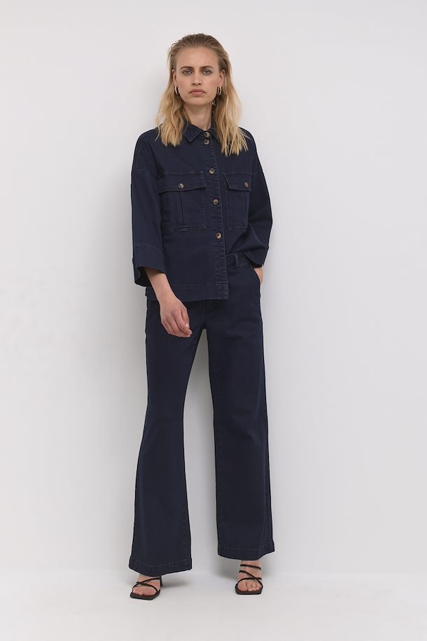 Lara Casual Pants Dark Blue My Essential Wardrobe