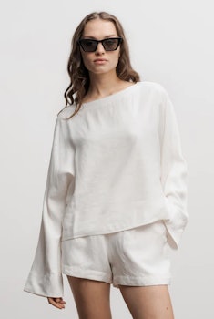 Noma Linen Shorts Off-White Ahlvar Gallery