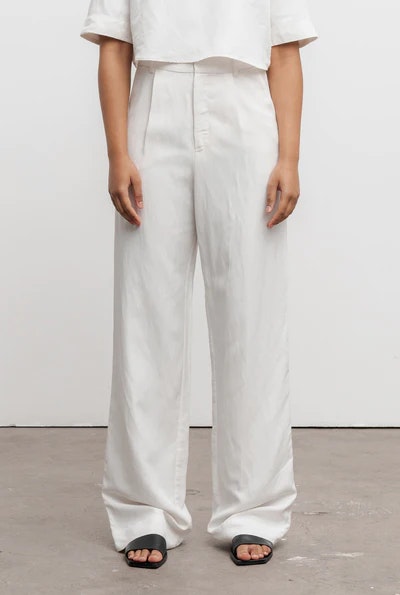 Noma Linen Trousers Off-White Ahlvar Gallery