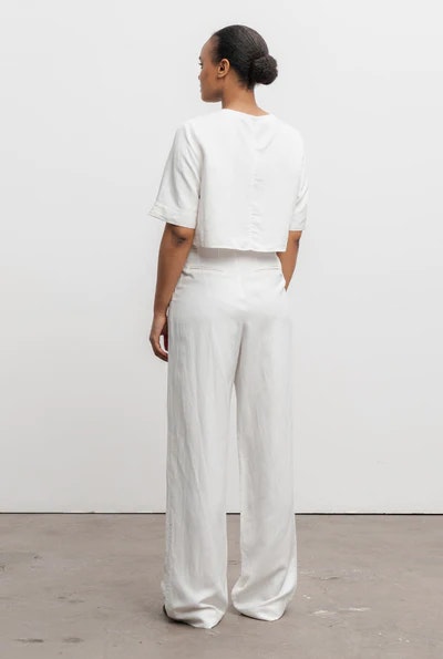 Noma Linen Trousers Off-White Ahlvar Gallery