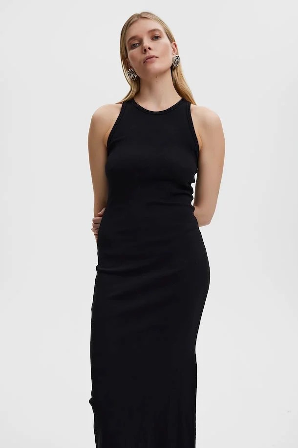 Drew sl Long Dress Black Gestuz