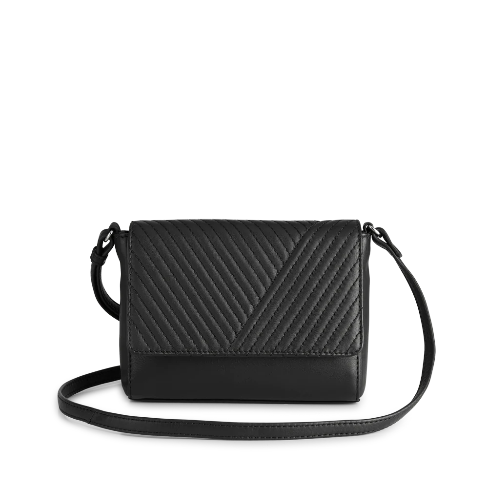 Olaya Crossbody Bag Asymmetric Black Markberg