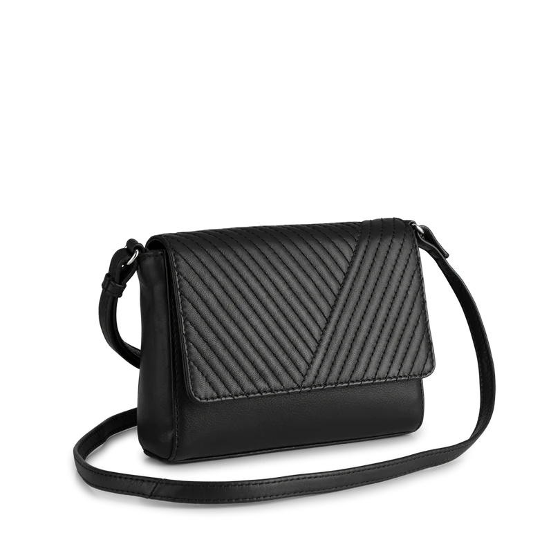 Olaya Crossbody Bag Asymmetric Black Markberg